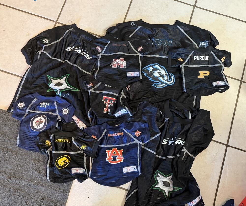 NFL Football Jersey for Dogs Size Xs-XL Lot Of 48 Sports Hockey Baseball